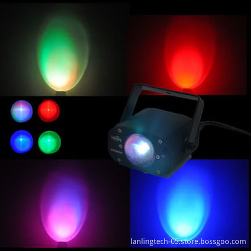 1*3W RGB 3-in-1 Mini Indoor LED Strobe Light, Aluminum Housing
